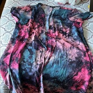 Torrid Multicolor Tie-Dye Kimono